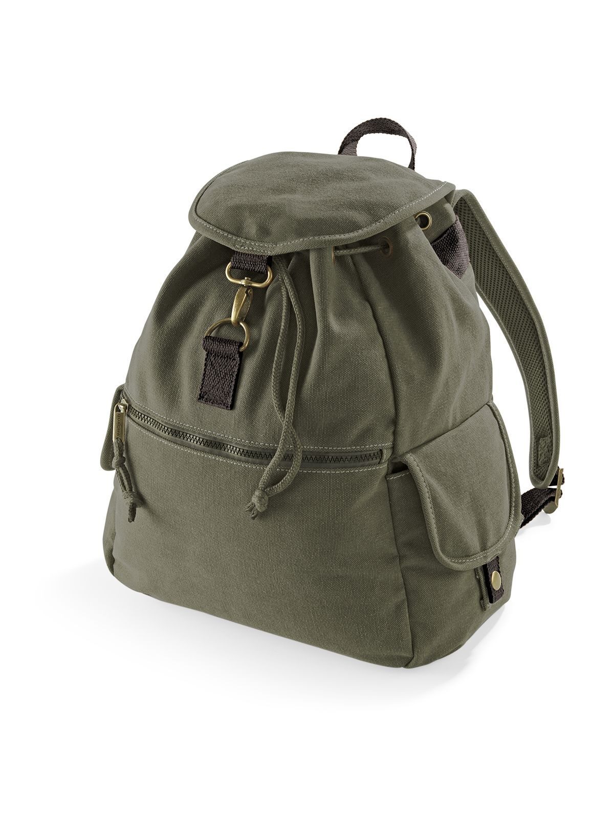 Mochila de lona vintage - VMI - Verde Militar Vintage
