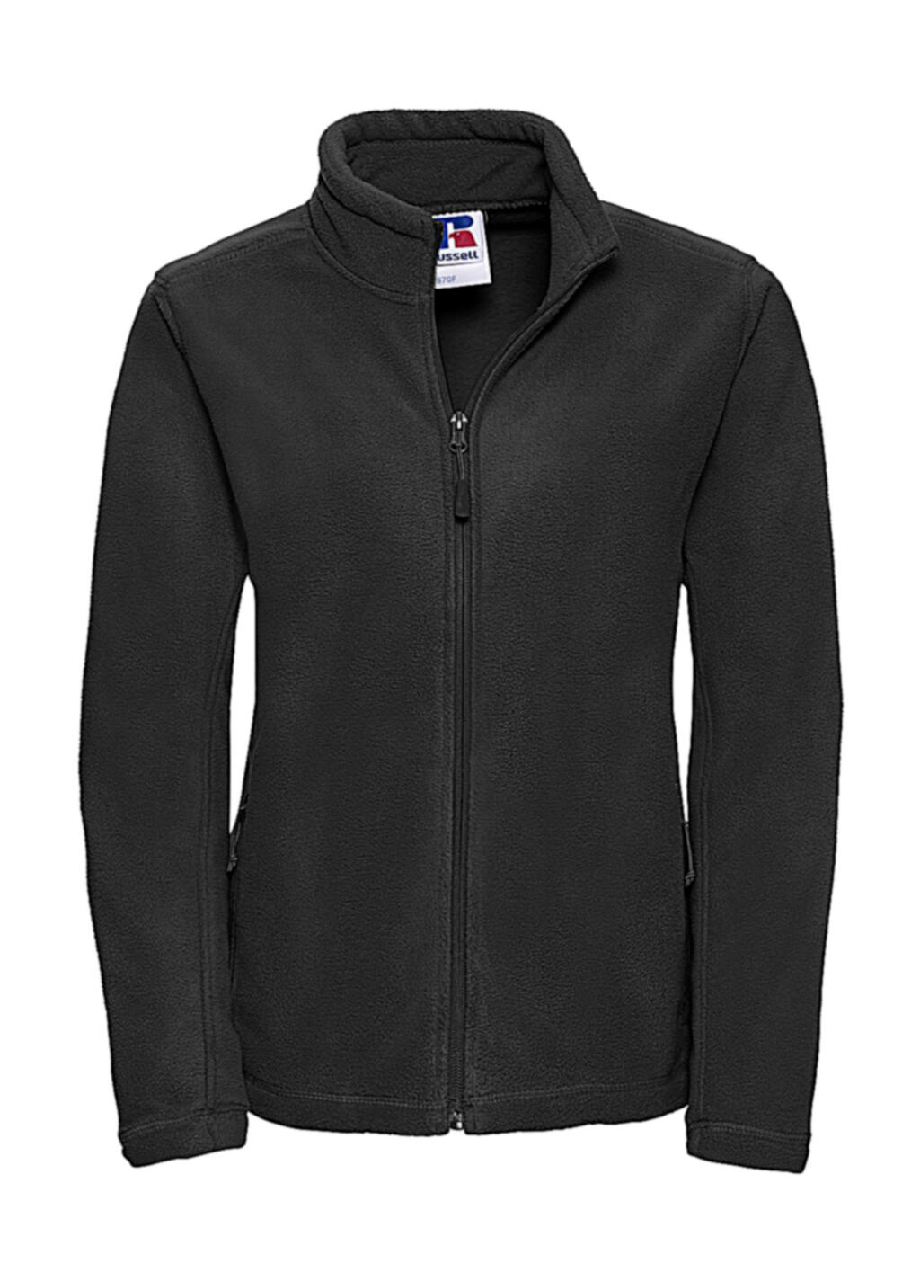 Casaco polar feminino com fecho completo para atividades ao ar livre. - 36 - Preto