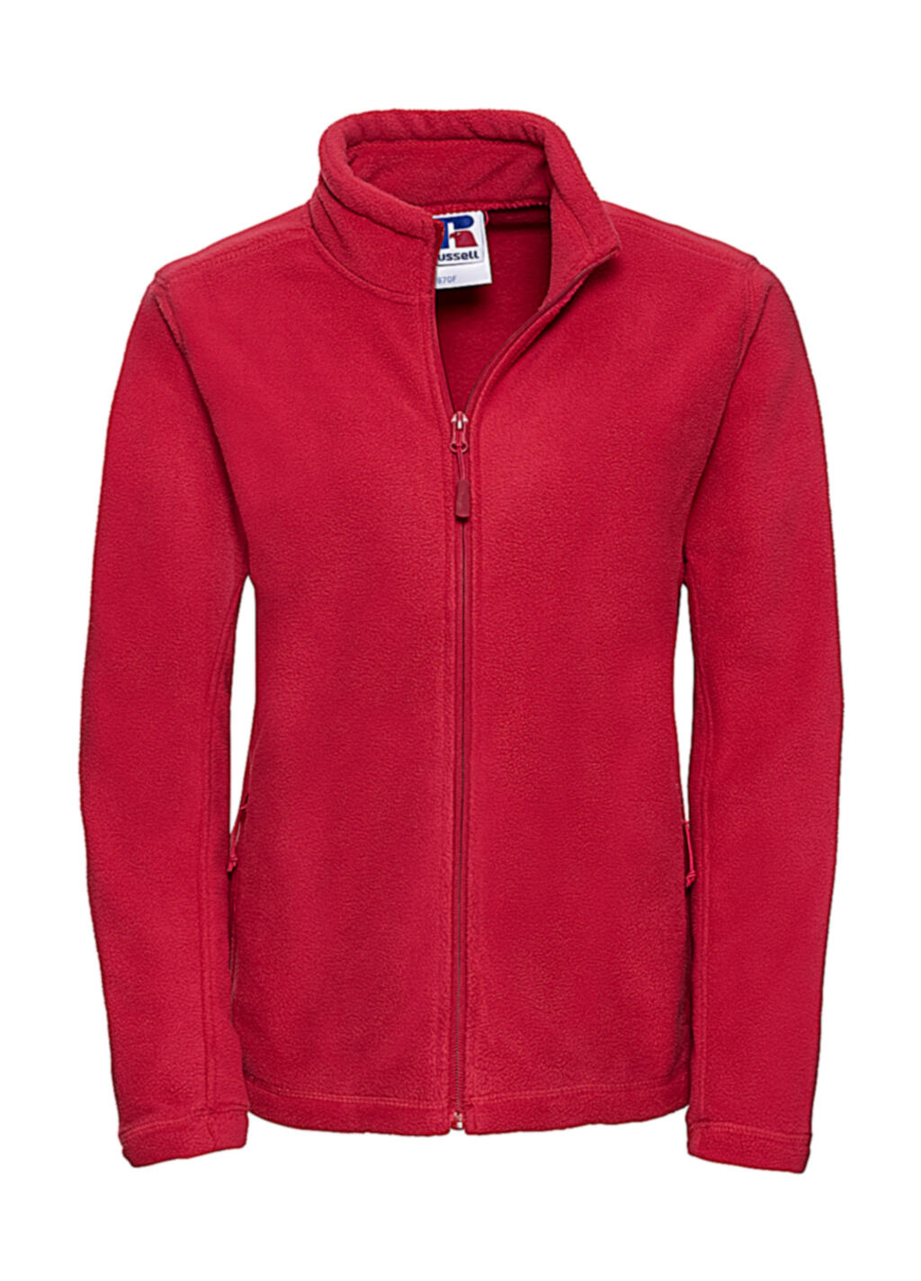 Casaco polar feminino com fecho completo para atividades ao ar livre. - CR - Vermelho clássico