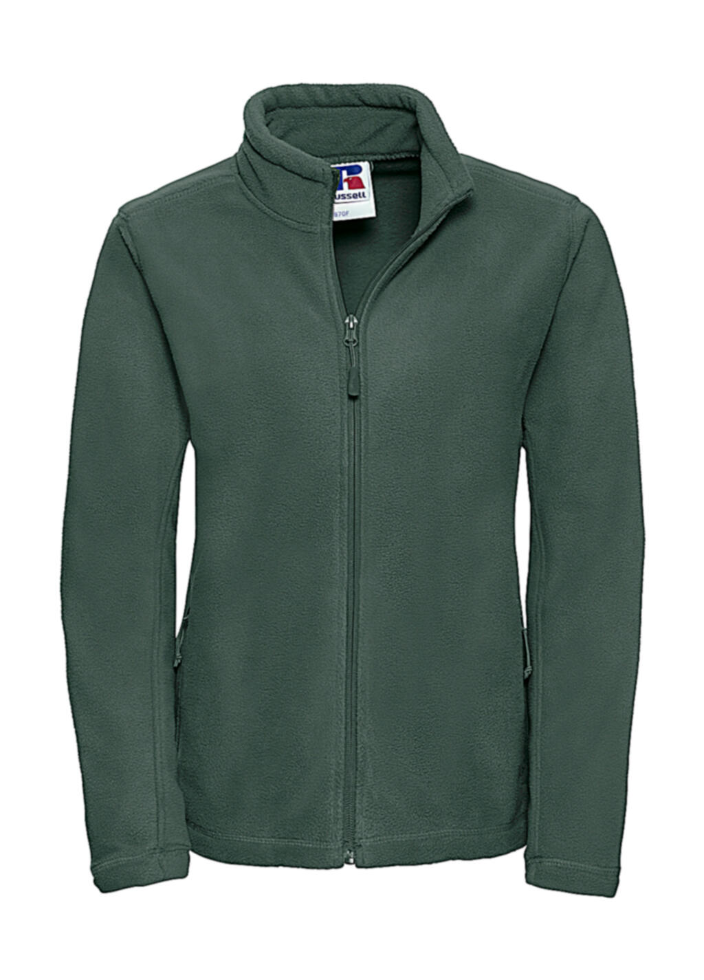 Casaco polar feminino com fecho completo para atividades ao ar livre. - 38 - Verde Garrafa