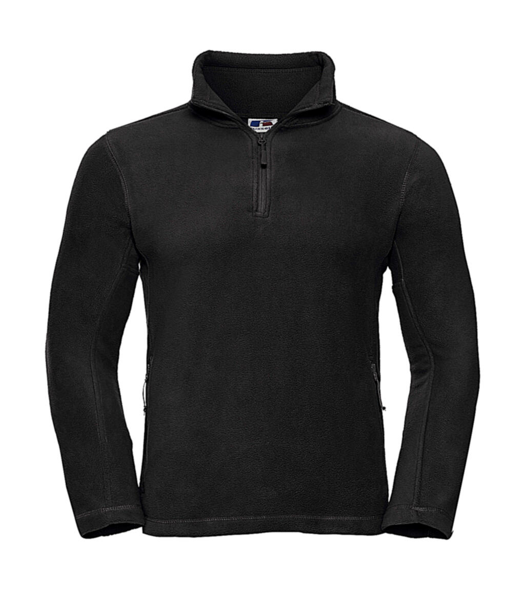 Fleece para atividades ao ar livre com zíper até o peito - 36 - Preto
