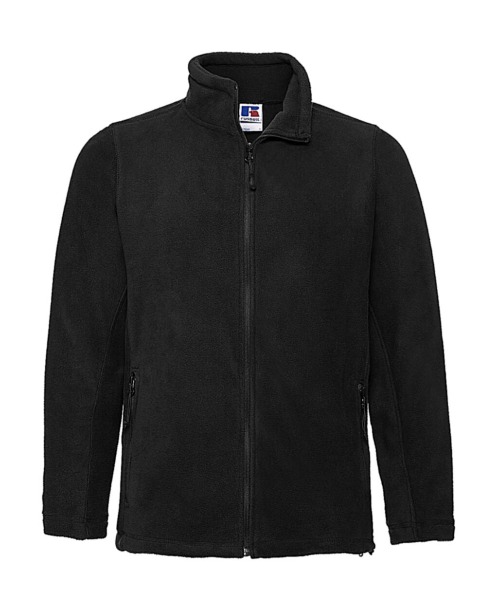 Casaco polar masculino com fecho de correr completo para atividades ao ar livre. - 36 - Preto