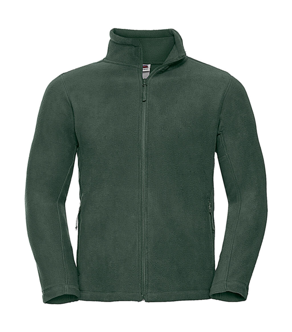 Casaco polar masculino com fecho de correr completo para atividades ao ar livre. - 38 - Verde Garrafa