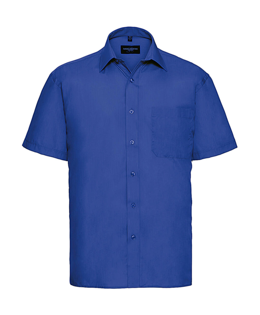 Camisa masculina clássica de manga curta em algodão e poliéster. - 306 - Realeza Brilhante