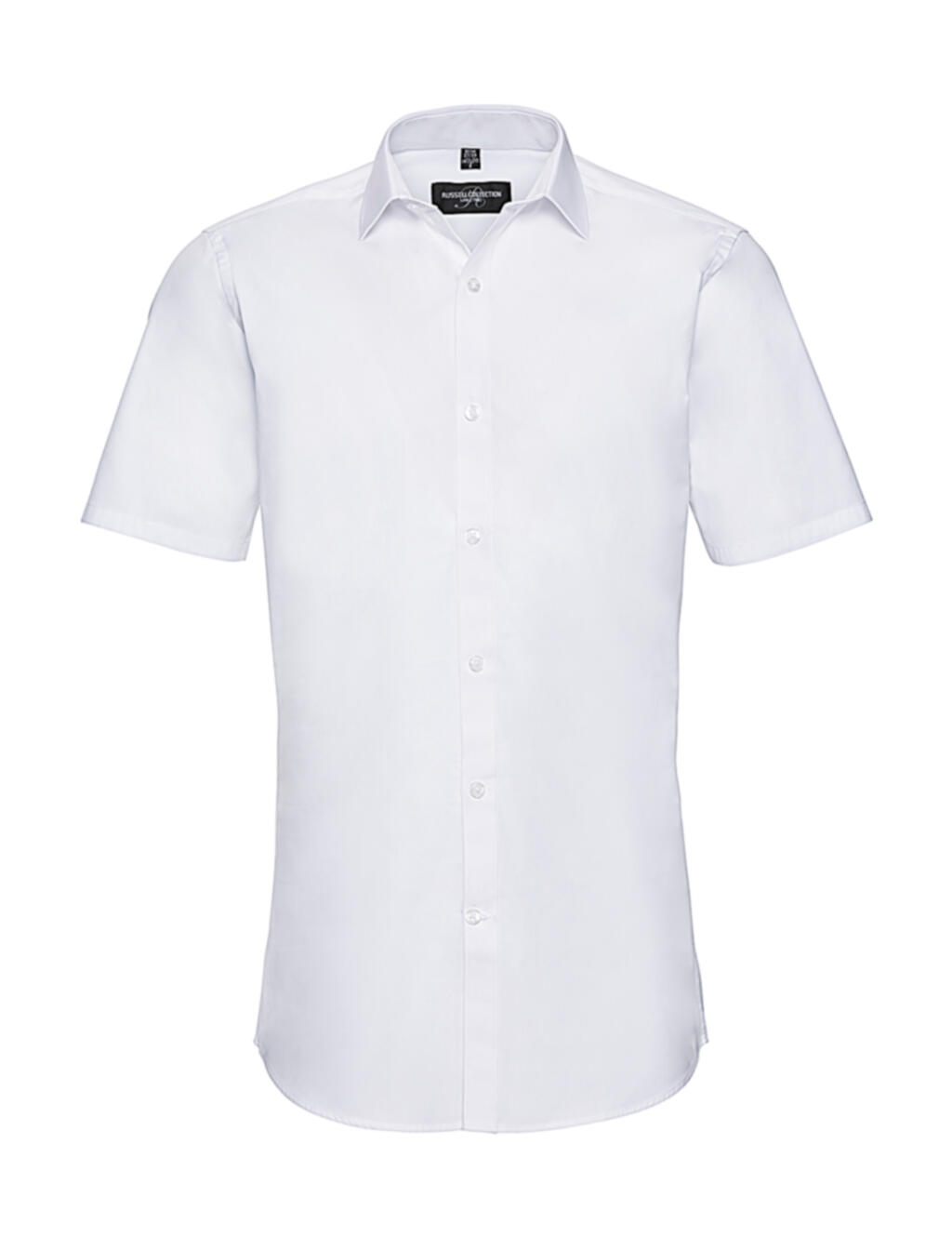 Camisa masculina de manga curta com elasticidade máxima - 000 - Branco