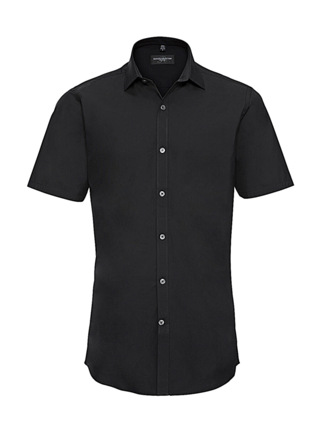 Camisa masculina de manga curta com elasticidade máxima - 101 - Preto