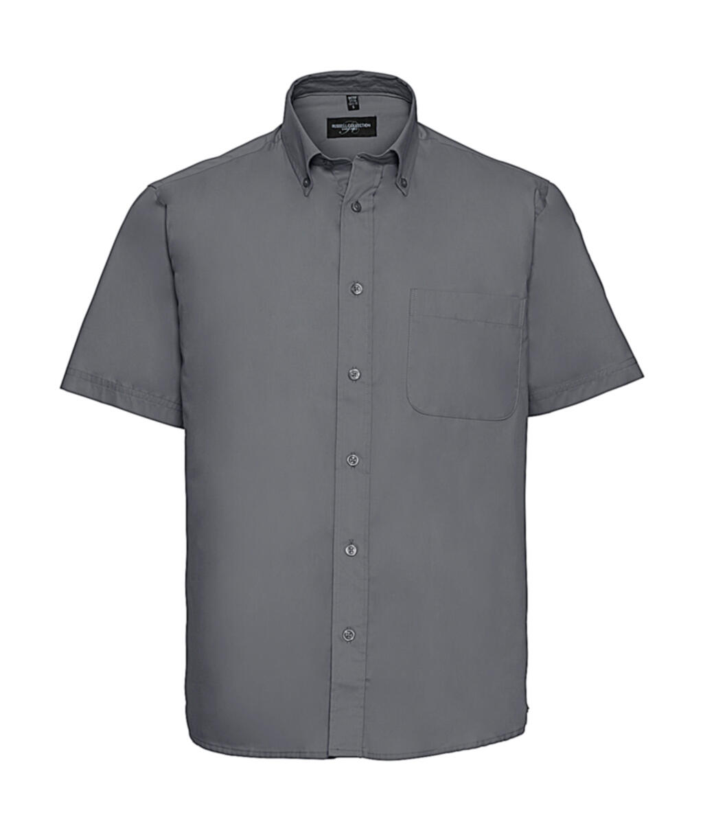 Camisa masculina clássica de sarja de manga curta - XW - Zinco