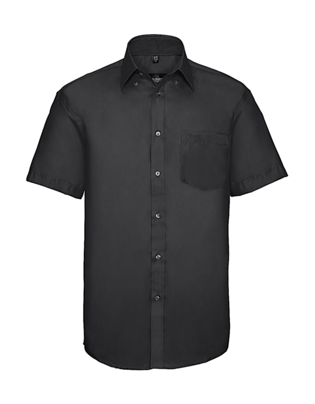 Camisa masculina clássica de manga curta Ultimate sem necessidade de passar - 101 - Preto