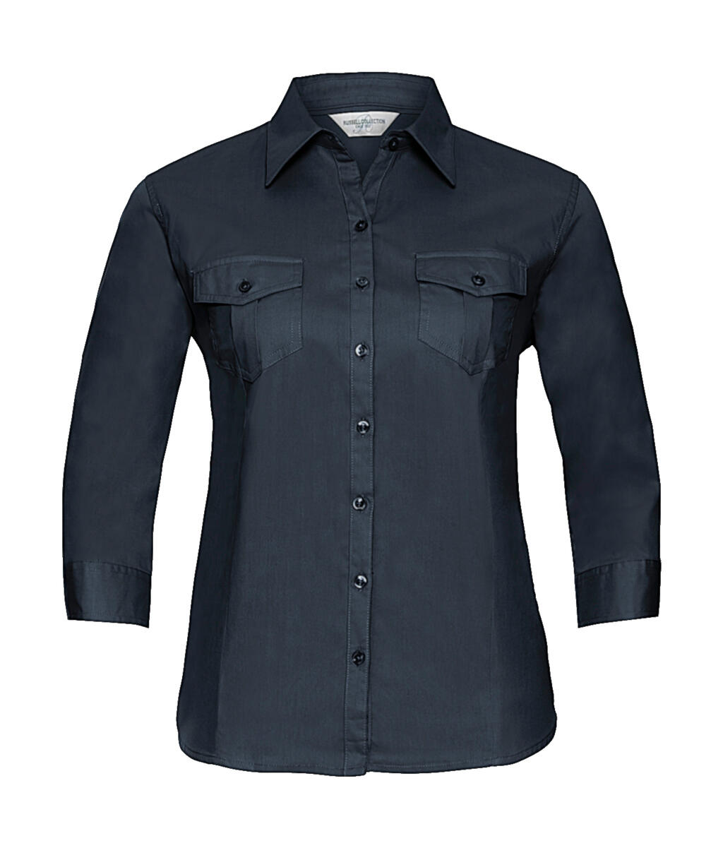 Camisa feminina de manga 3/4 com punho - FN - Marinha Francesa