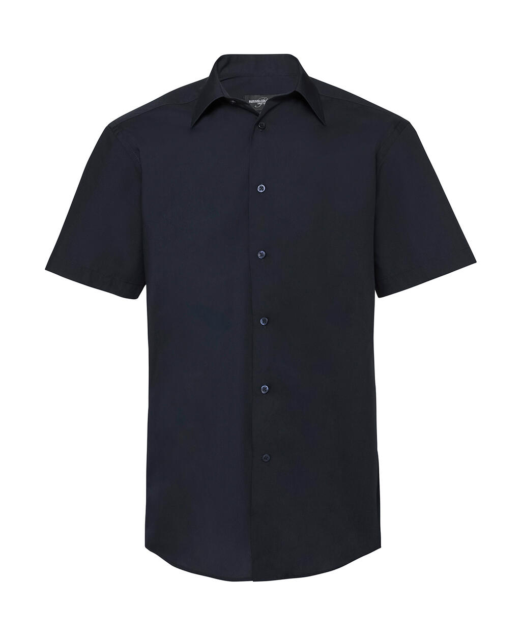 Camisa masculina de popeline de manga curta - 201 - Marinha Francesa