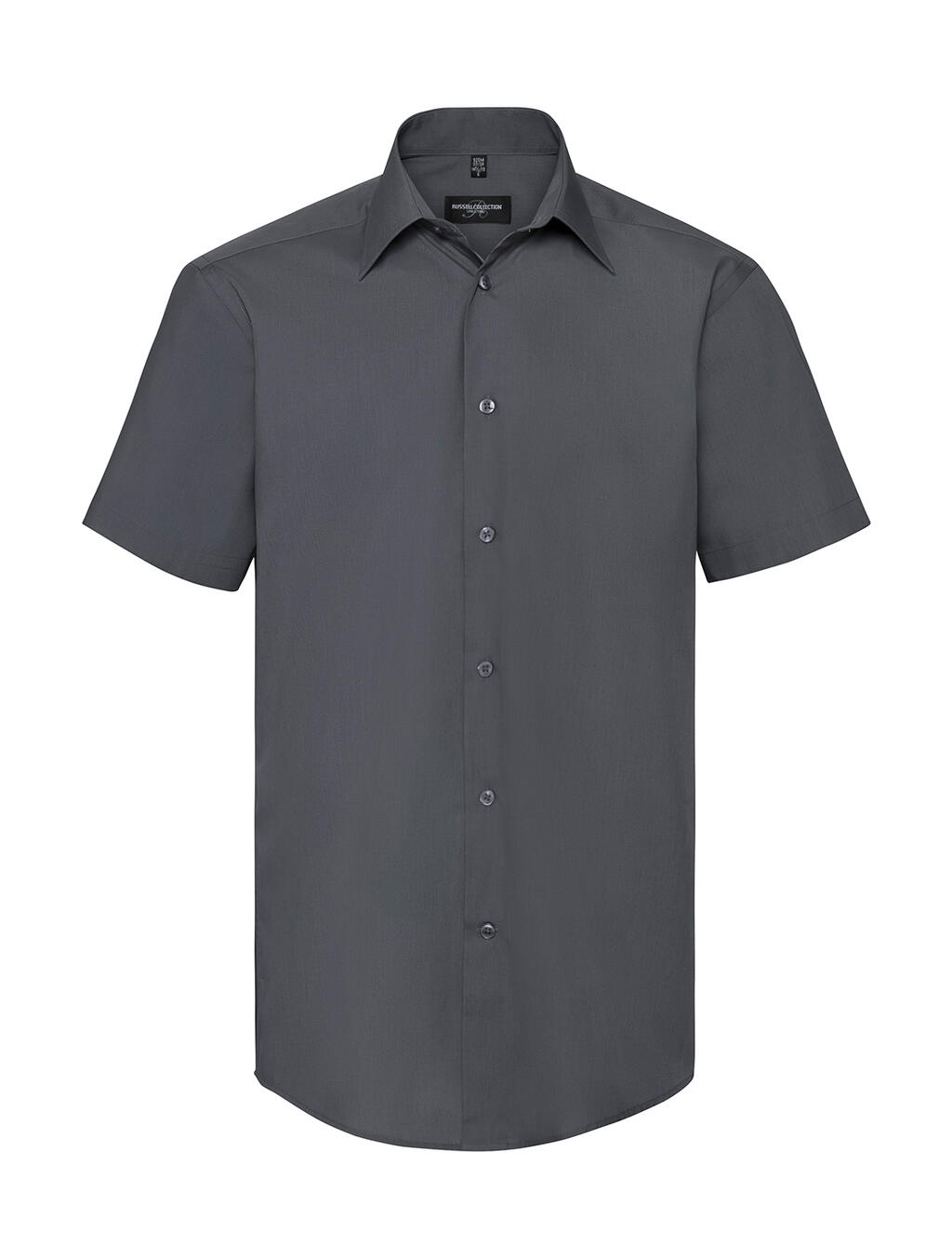 Camisa masculina de popeline de manga curta - 127 - Convoy Grey