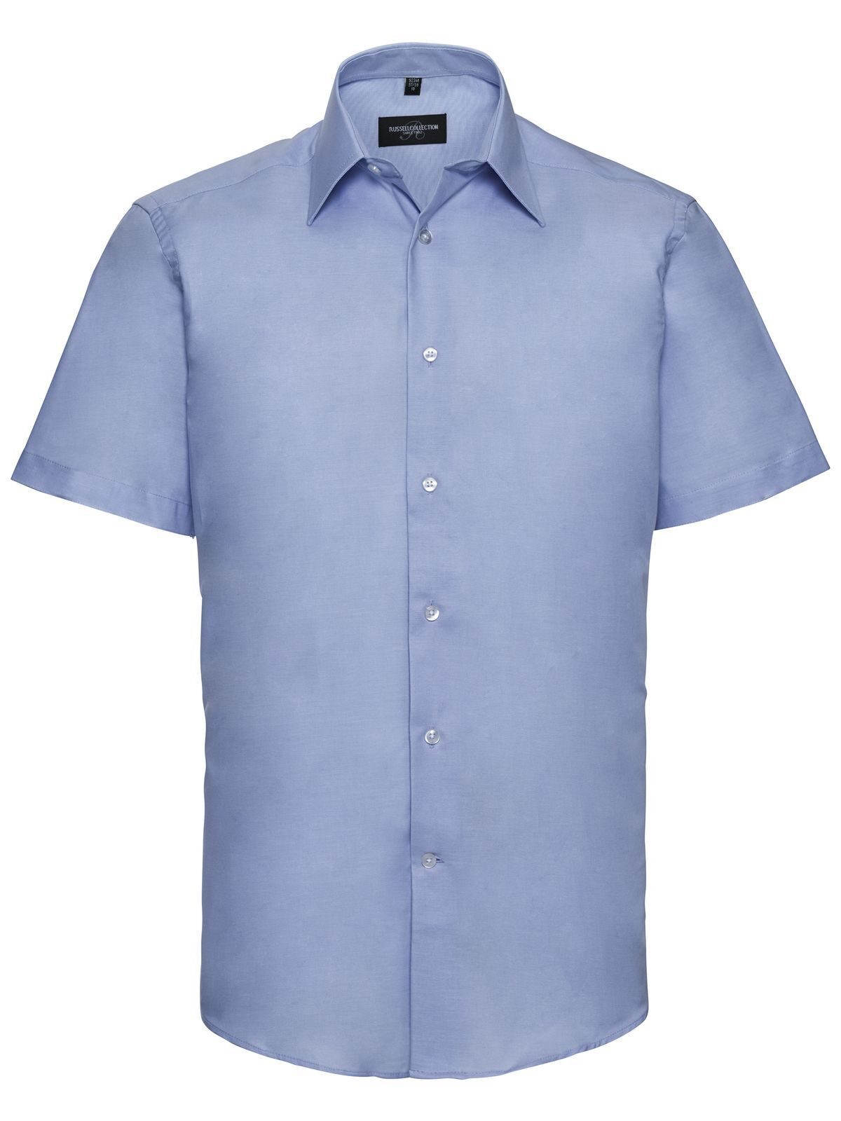 Camisa Oxford masculina de manga curta e corte ajustado - OD - Azul Oxford