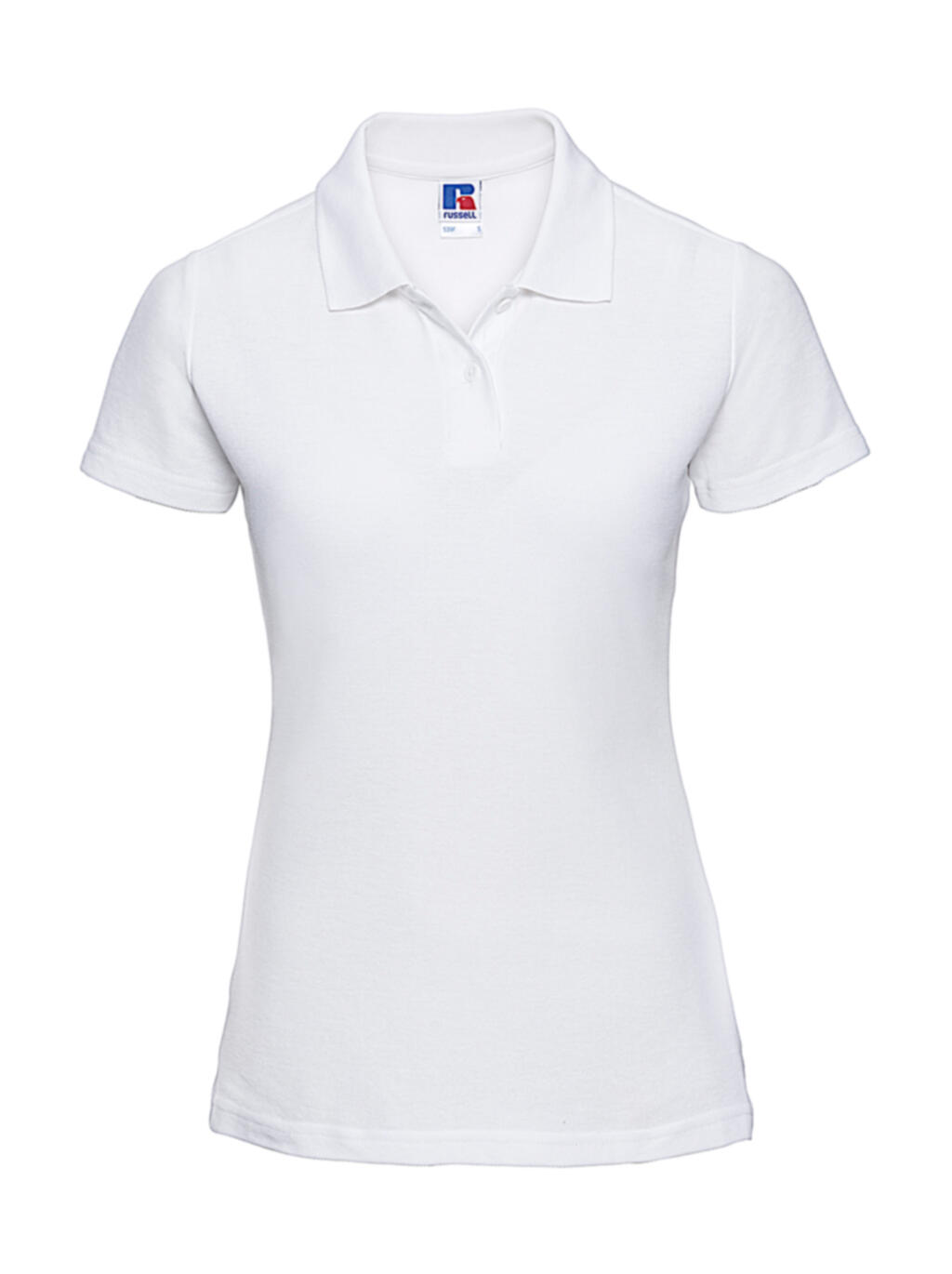 Polo feminino clássico em algodão e poliéster - 000 - Branco