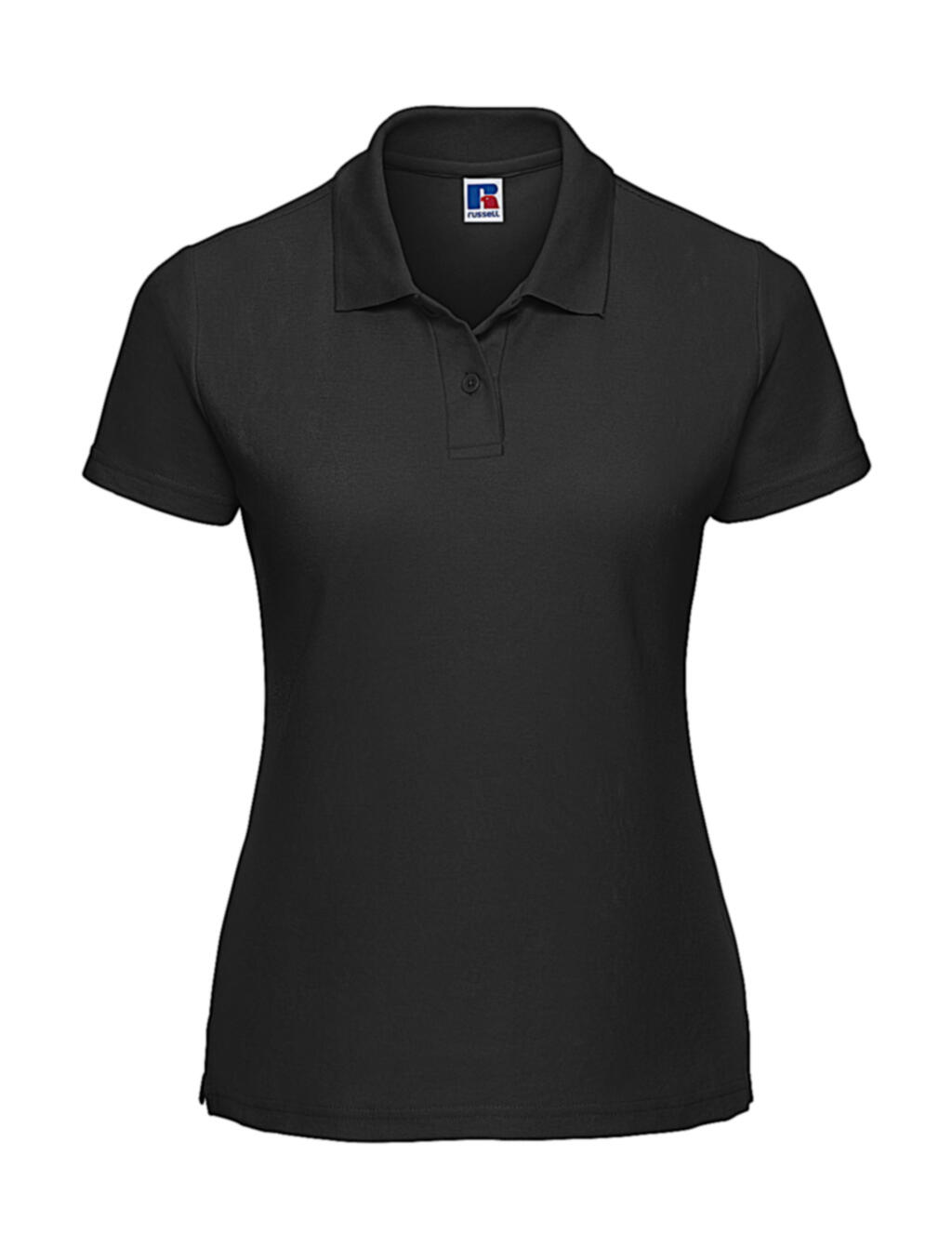 Polo feminino clássico em algodão e poliéster - 101 - Preto