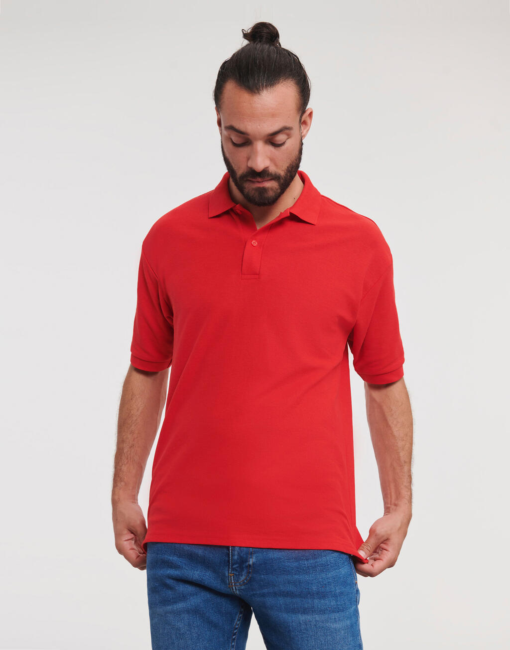 Polo masculina clássica em algodão e poliéster - 349 - Roxo