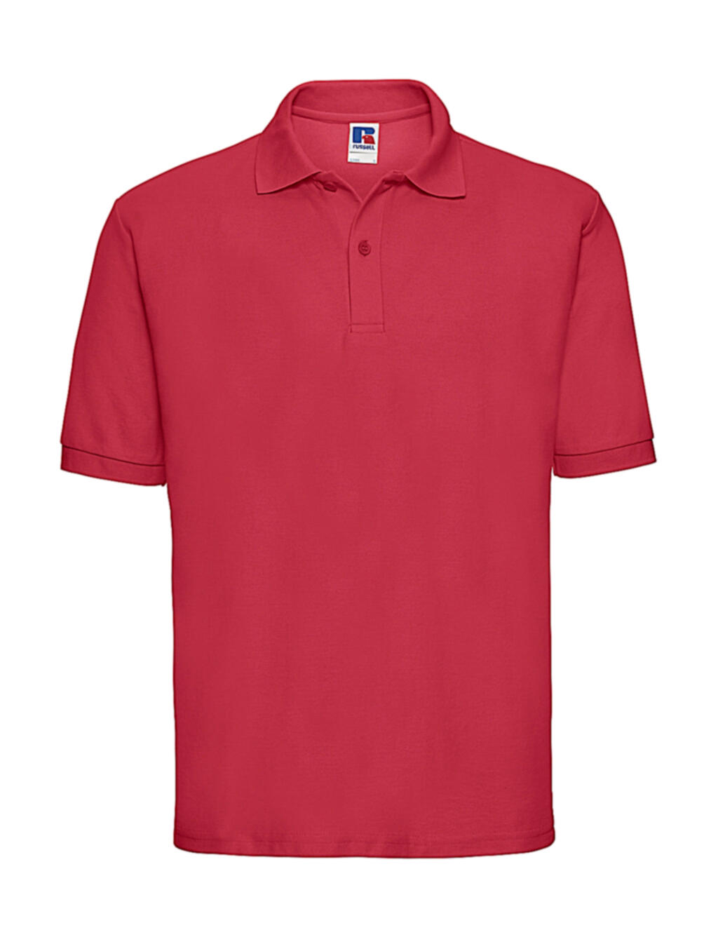 Polo masculina clássica em algodão e poliéster - 401 - Vermelho clássico
