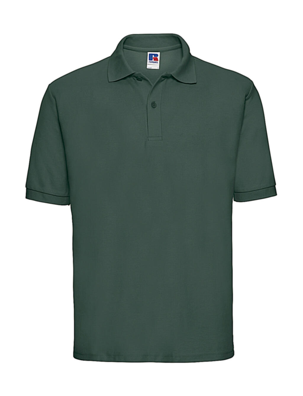 Polo masculina clássica em algodão e poliéster - 540 - Verde Garrafa