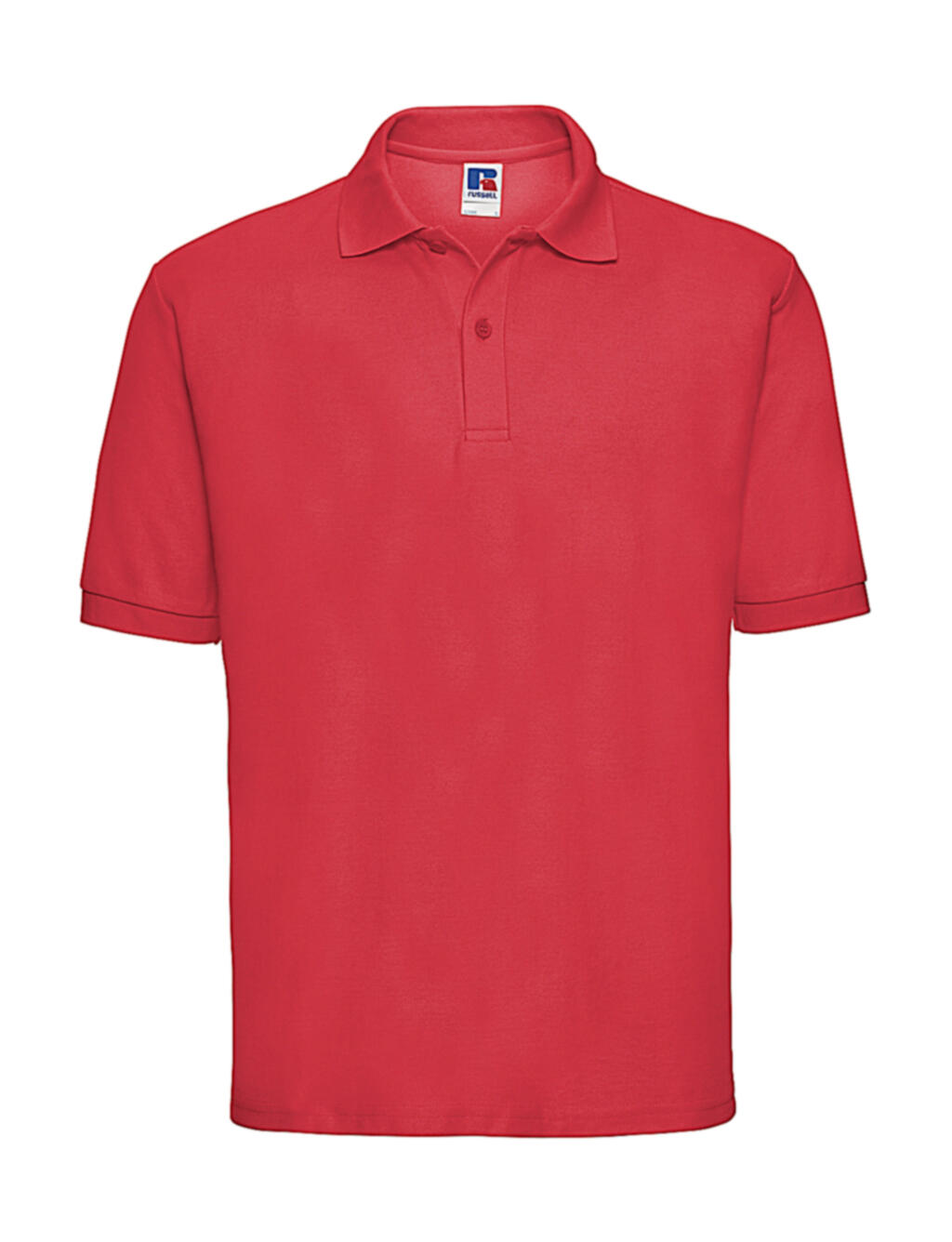 Polo masculina clássica em algodão e poliéster - 407 - Vermelho vivo