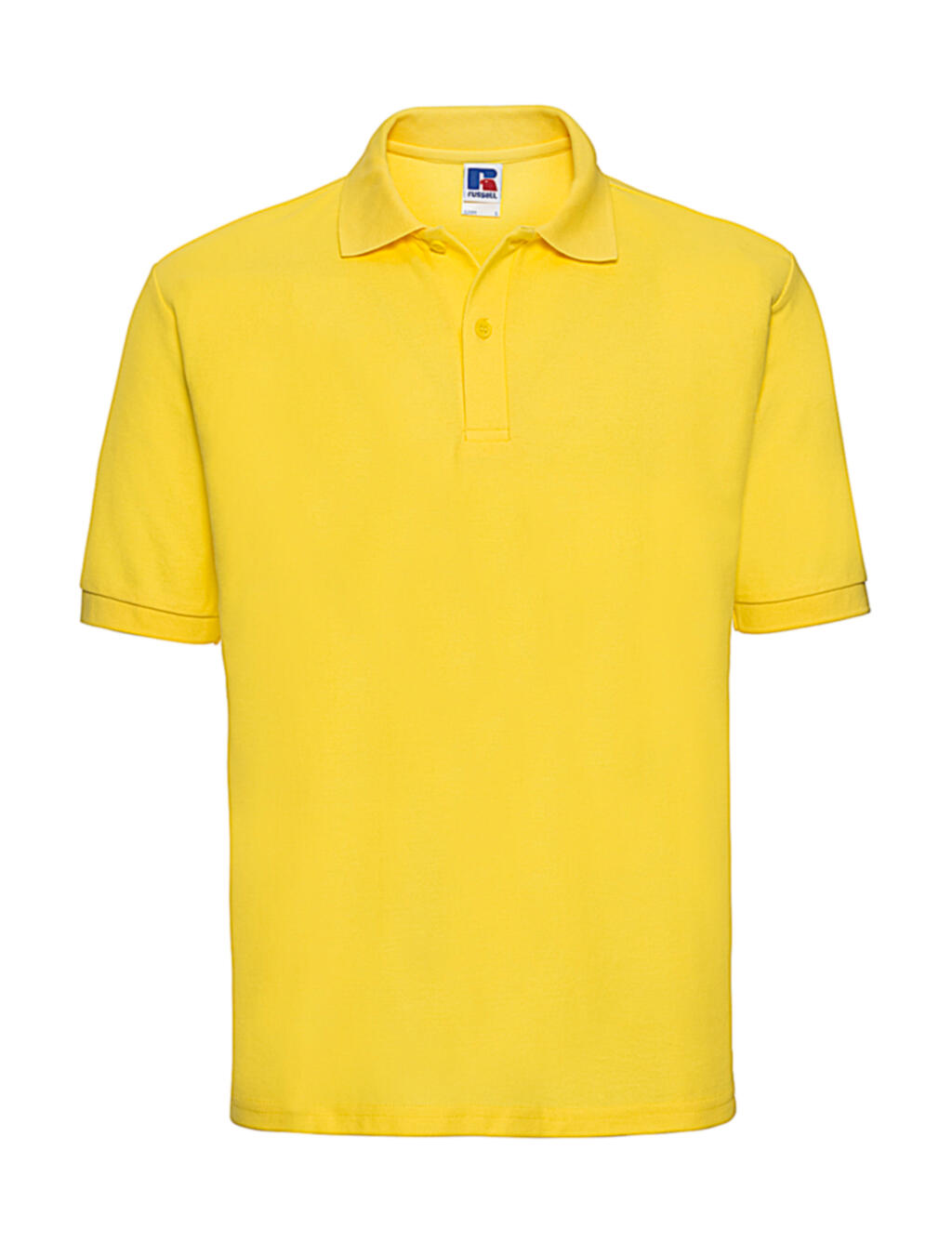 Polo masculina clássica em algodão e poliéster - 600 - Amarelo