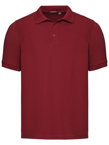 Camisa polo masculina de alfaiataria com elastano - CR - Vermelho clássico