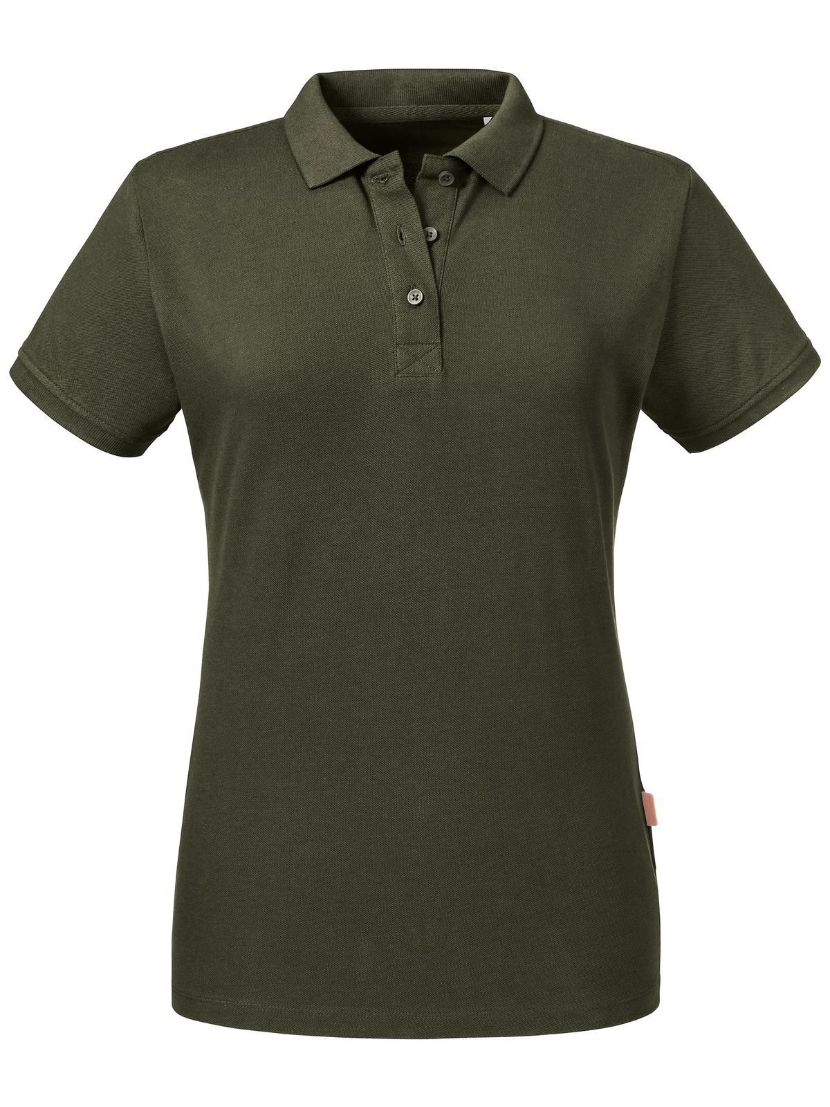 Polo feminino Pure Organic - DO - Verde Oliva Escuro