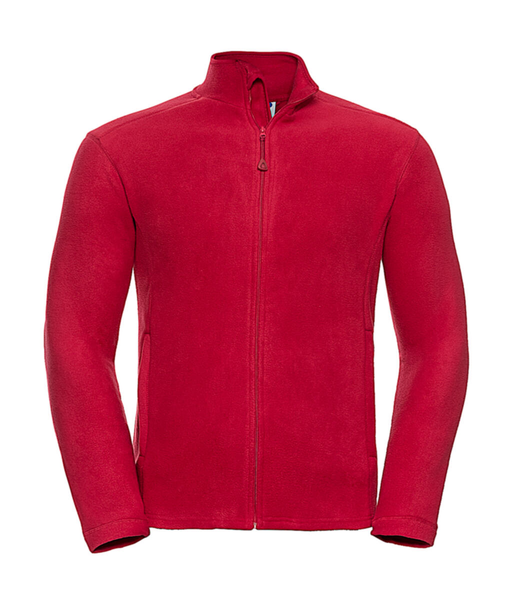 Casaco masculino de microfibra com zíper frontal. - CR - Vermelho clássico