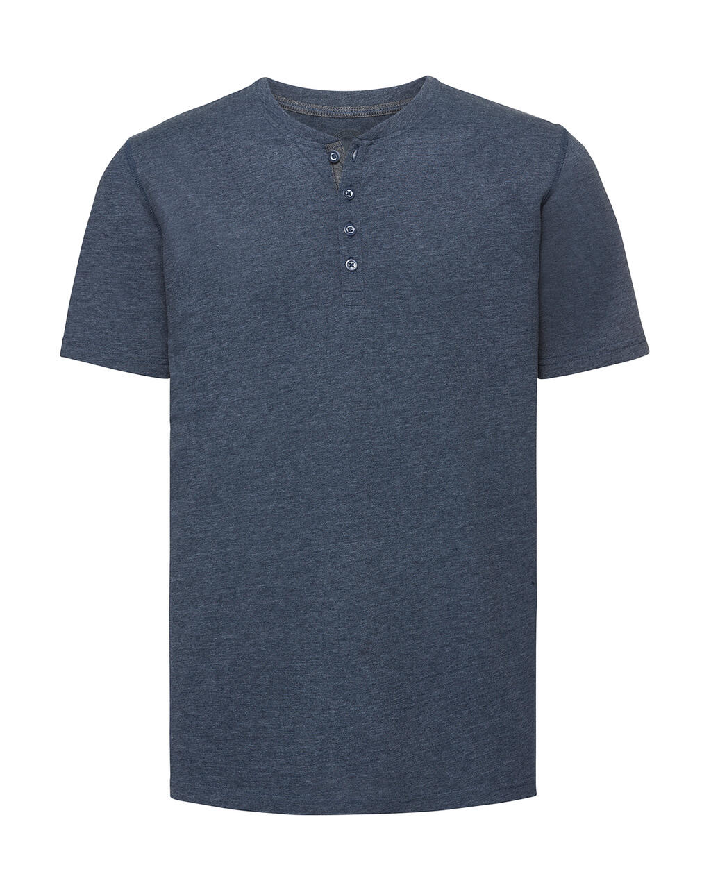 Camiseta Henley HD - N9 - Azul Marinho Brilhante Mesclado