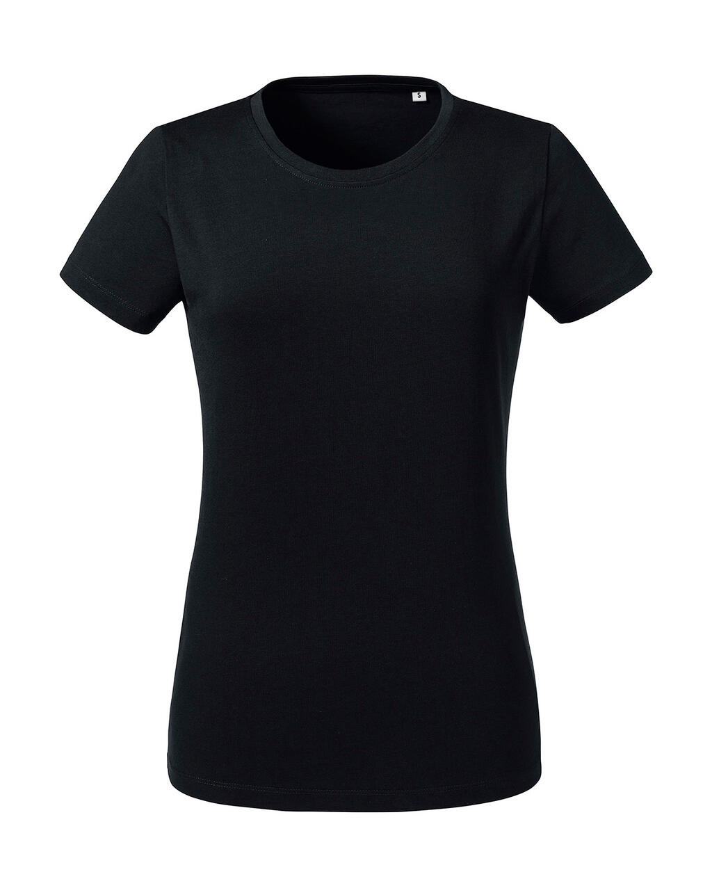 Camiseta feminina de tecido orgânico puro e pesado - 101 - Preto