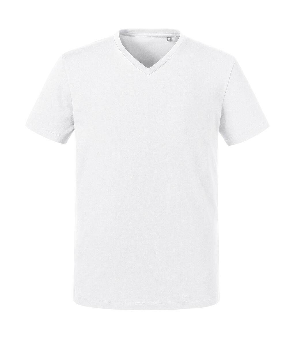 Camiseta masculina Pure Organic com decote em V - 30 - Branco