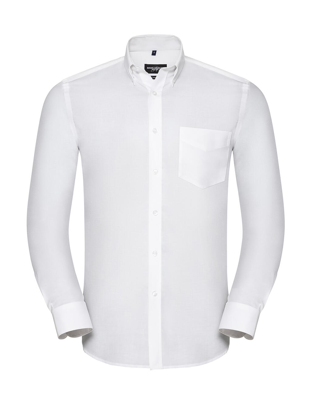 Camisa Oxford de manga comprida com botões e corte ajustado - 30 - Branco