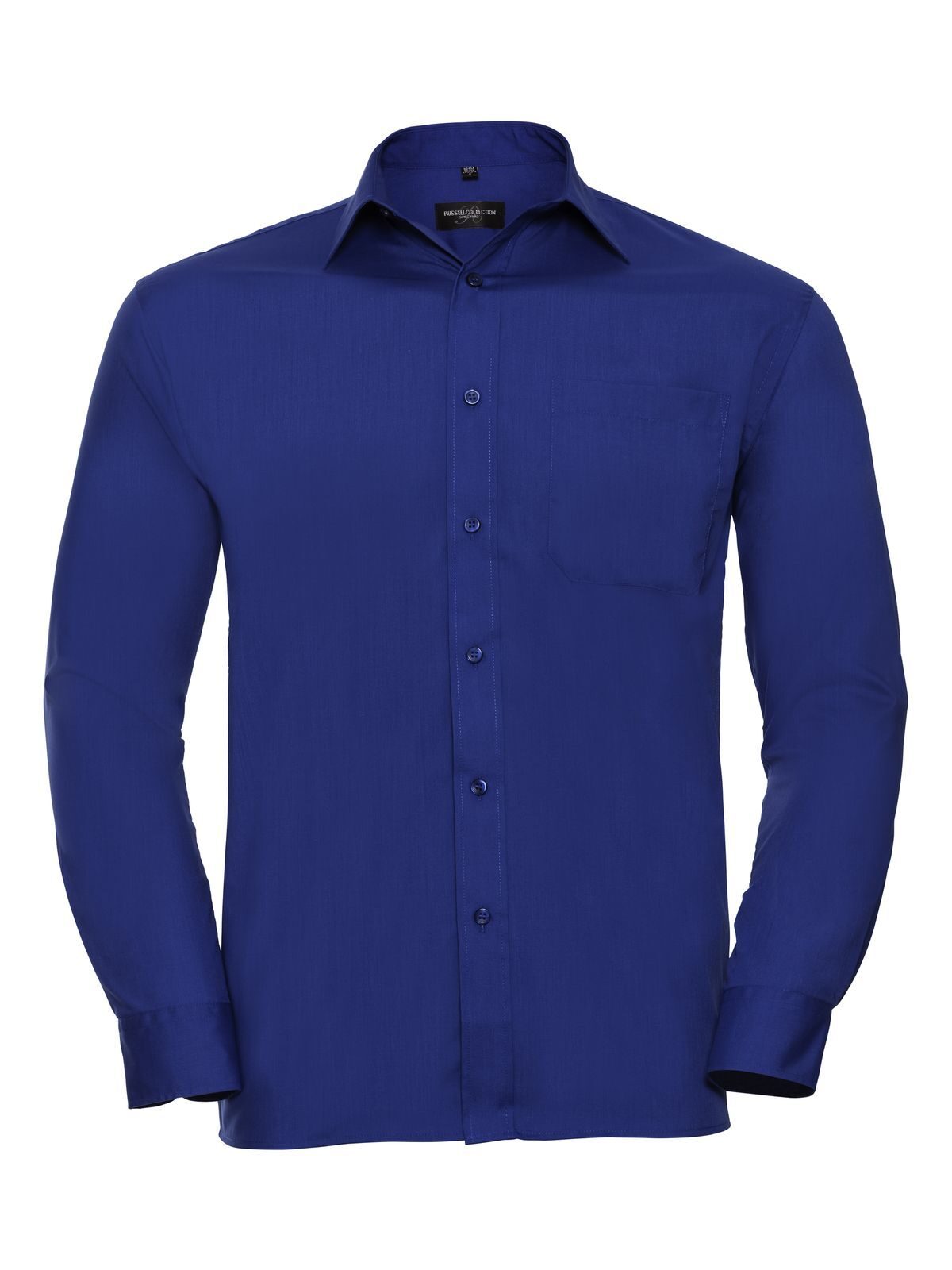 Camisa masculina clássica de manga comprida em algodão e poliéster. - BH - Realeza Brilhante