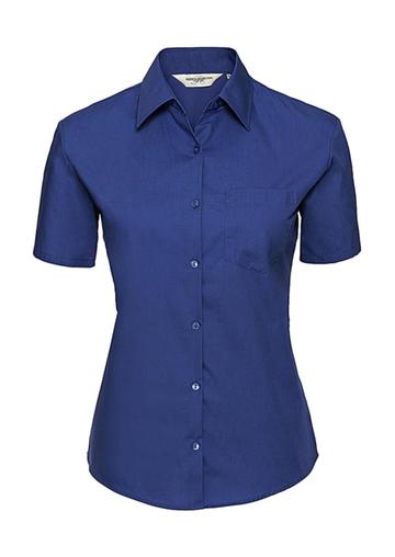 Camisa de popeline 100% algodão com mangas curtas. - ZT - Azul Asteca