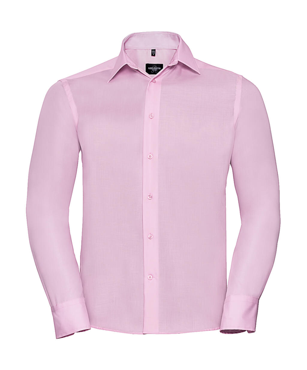 Camisa masculina de manga comprida, modelo sob medida, que não precisa ser passada. - Y1 - Rosa Clássico