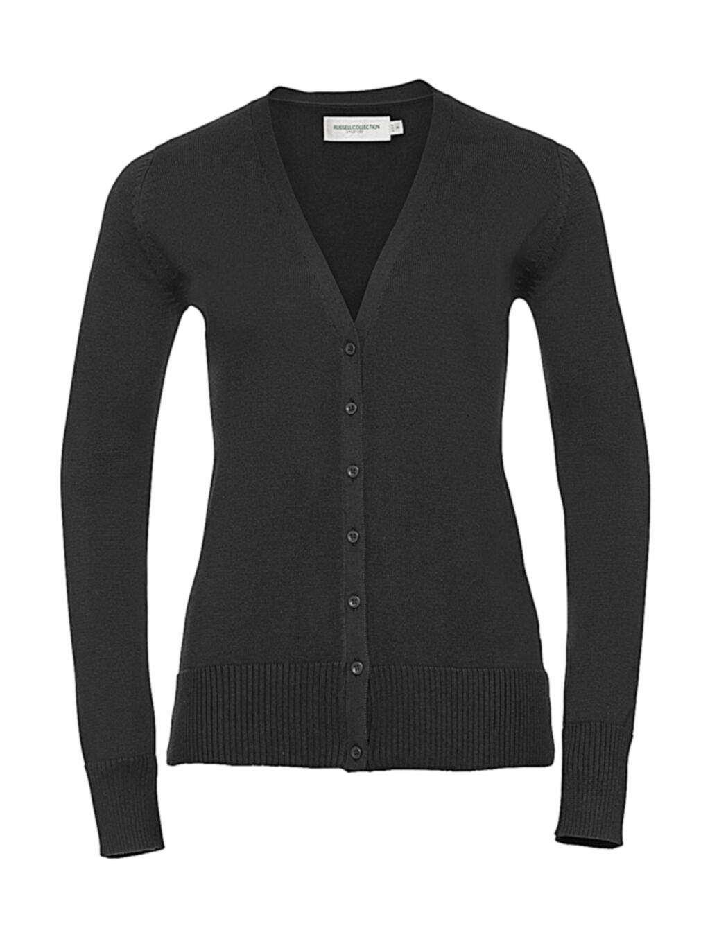 Cardigã feminino de tricô com decote em V - CM - Marga de carvão