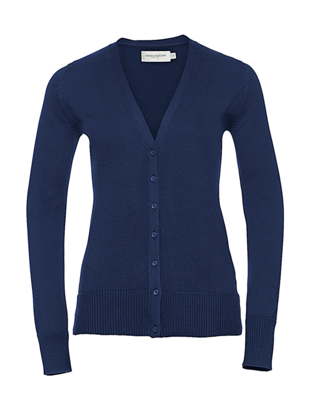 Cardigã feminino de tricô com decote em V - D2 - Mescla de jeans