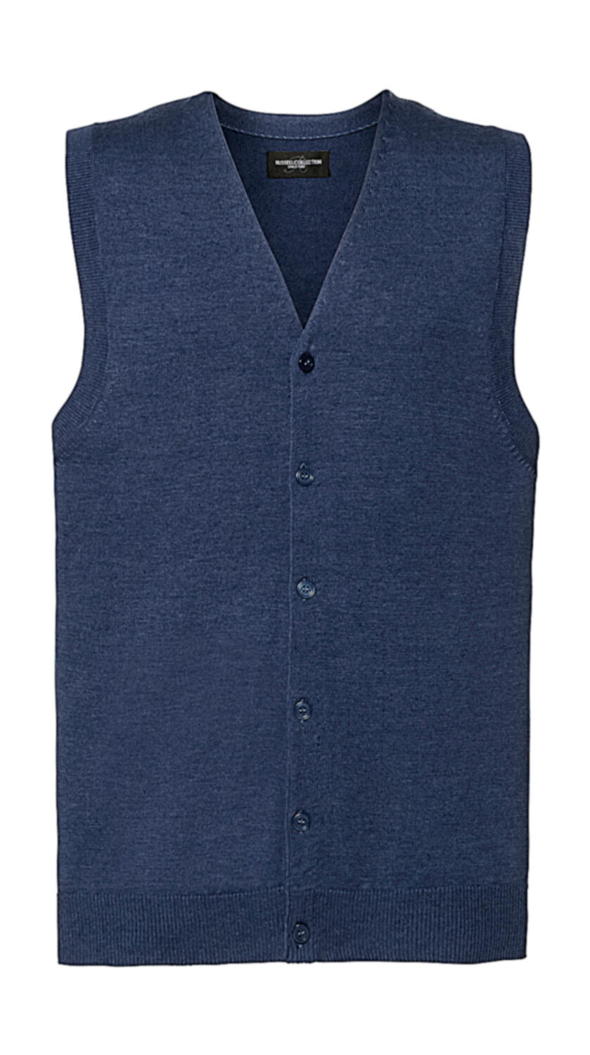 Colete masculino com decote em V - D2 - Mescla de jeans