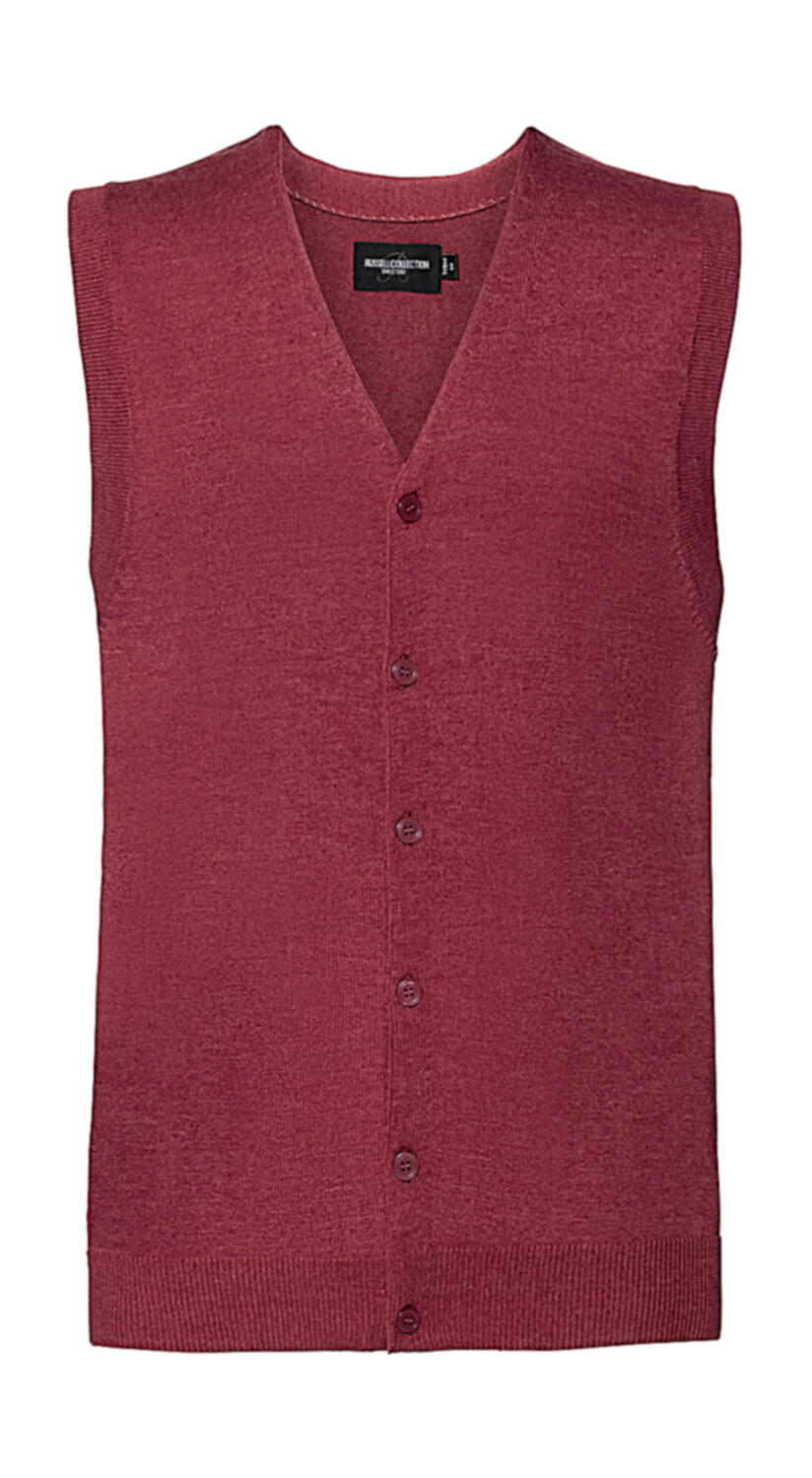 Colete masculino com decote em V - MC - Marga de Cranberry