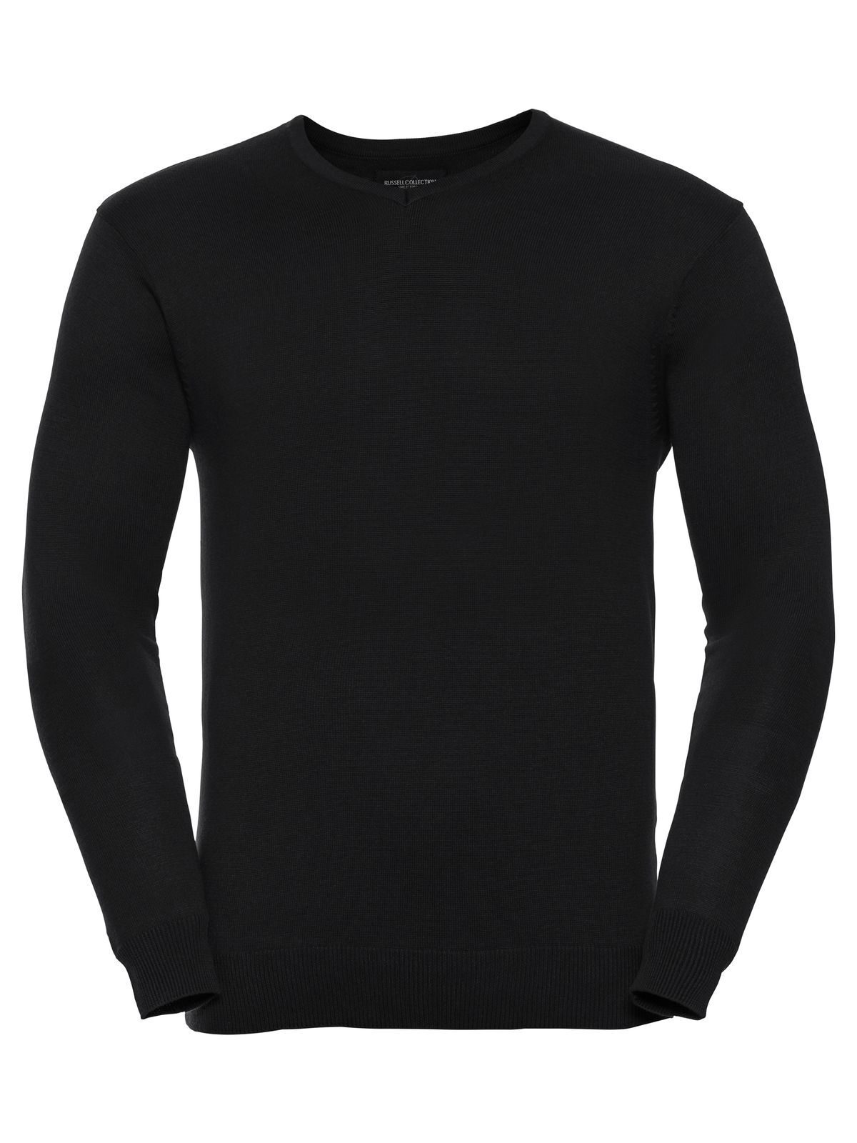 Suéter masculino de malha com decote em V - 36 - Preto