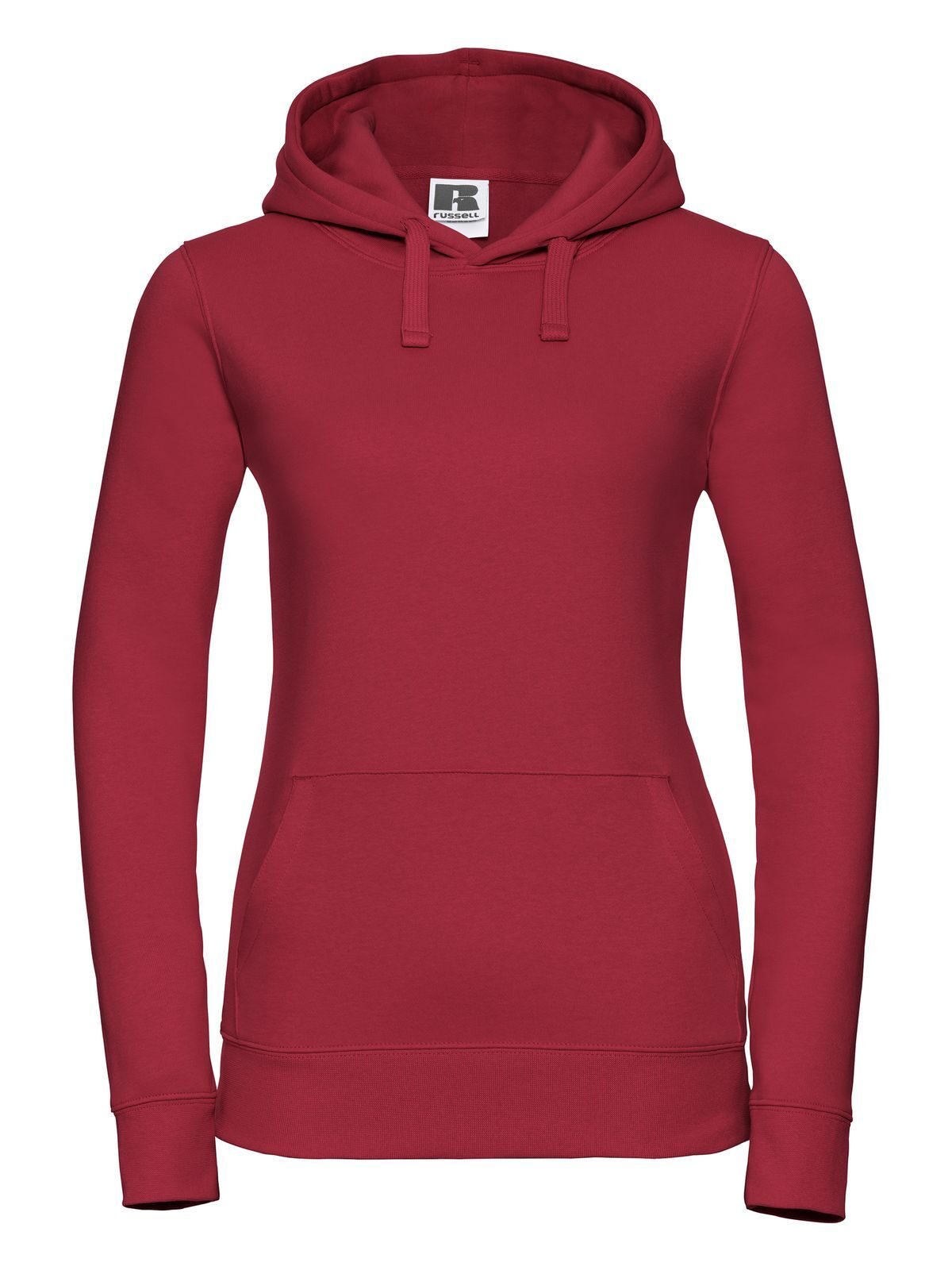 Moletom com capuz feminino autêntico - CR - Vermelho clássico