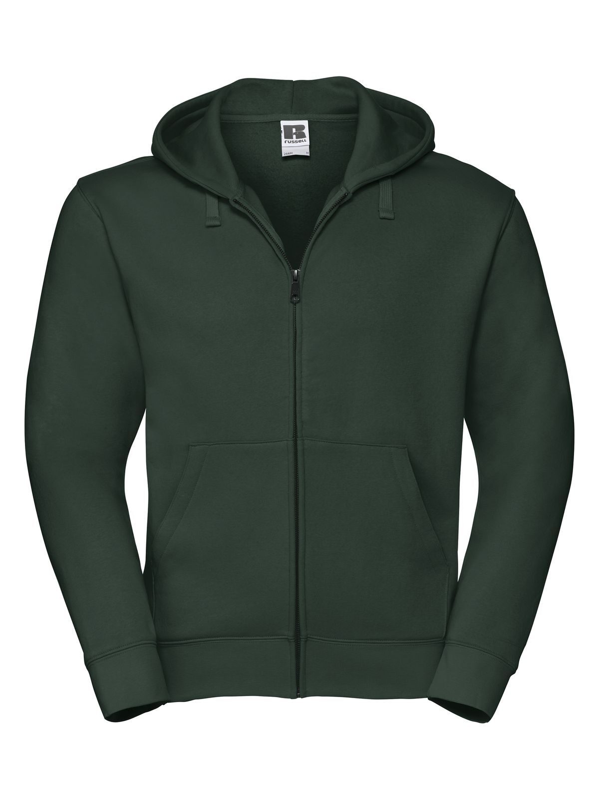 Jaqueta masculina autêntica com capuz e zíper - 38 - Verde Garrafa