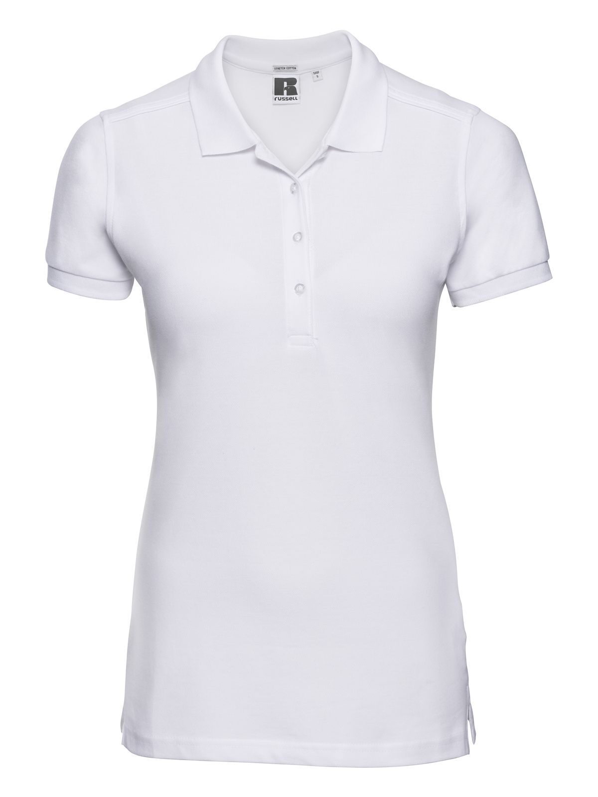 Polo feminino ajustado e elástico - 30 - Branco