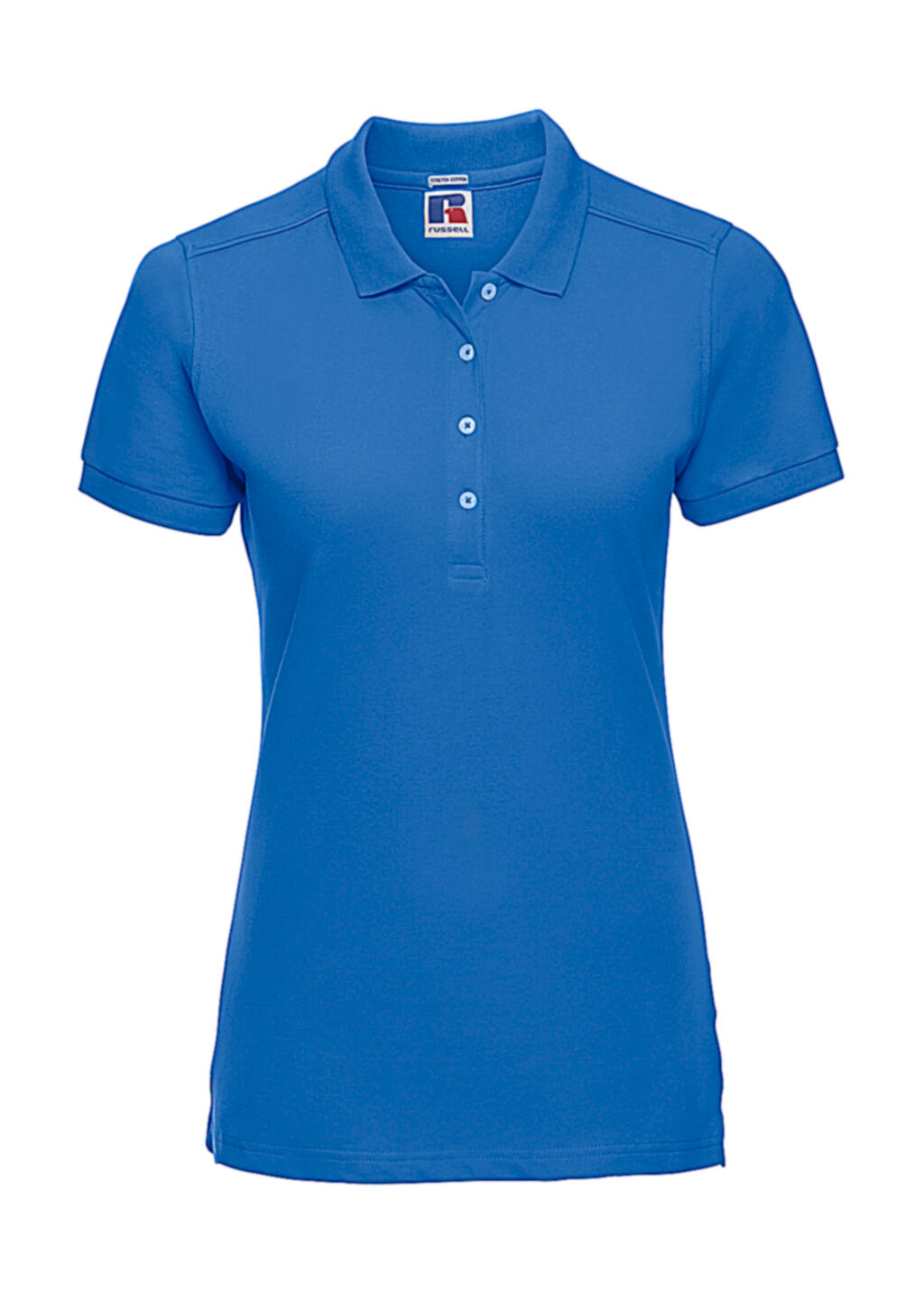 Polo feminino ajustado e elástico - Azure