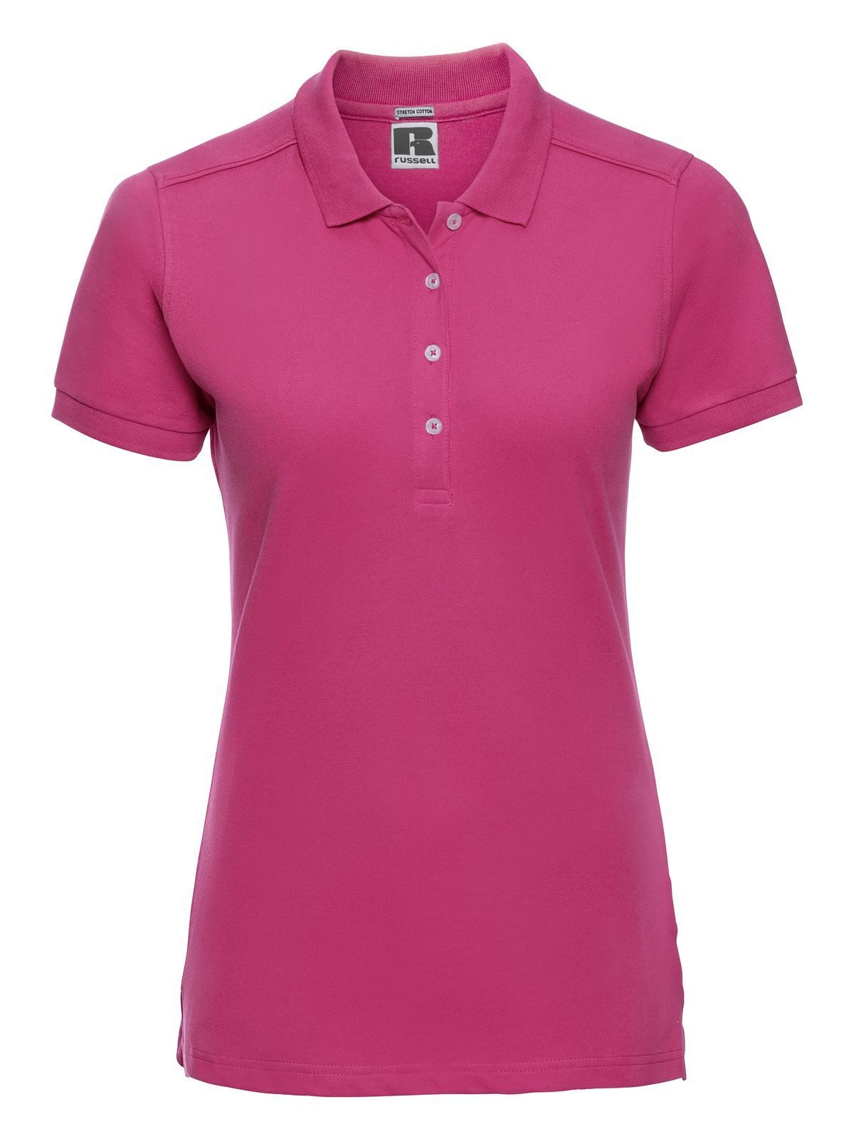 Polo feminino ajustado e elástico - 57 - Fúcsia