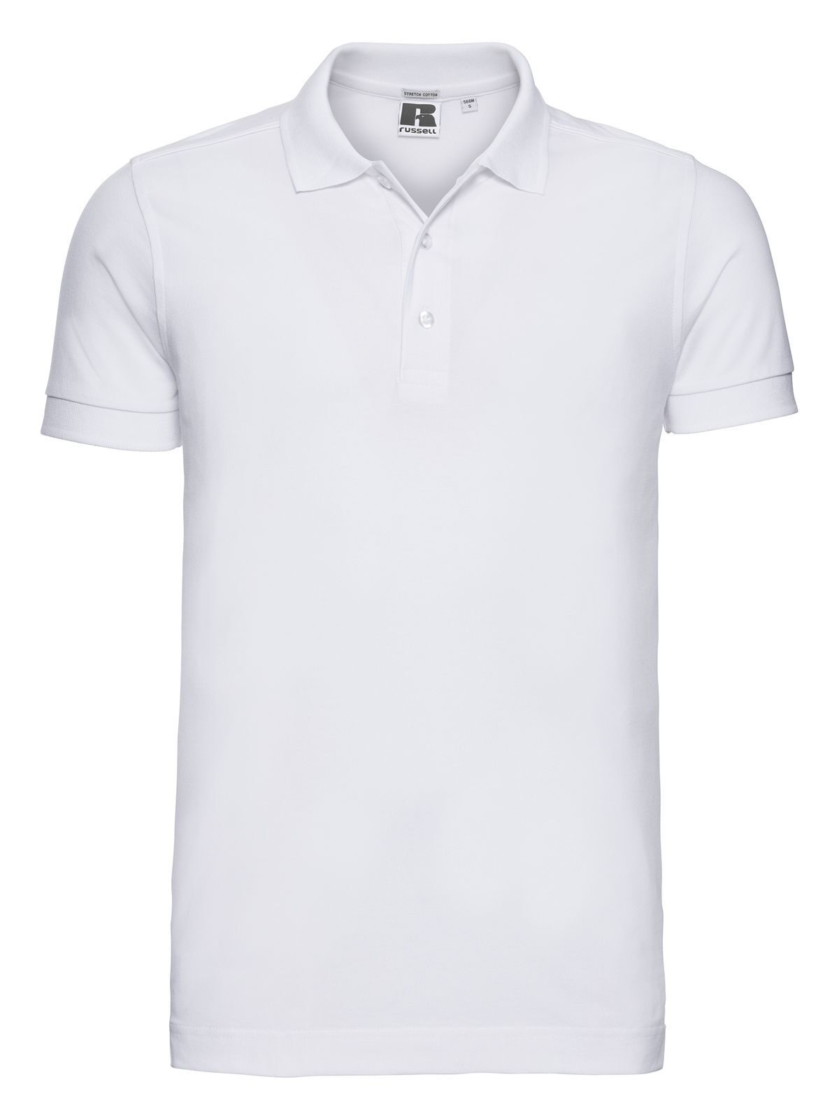 Polo masculina ajustada e elástica - 30 - Branco
