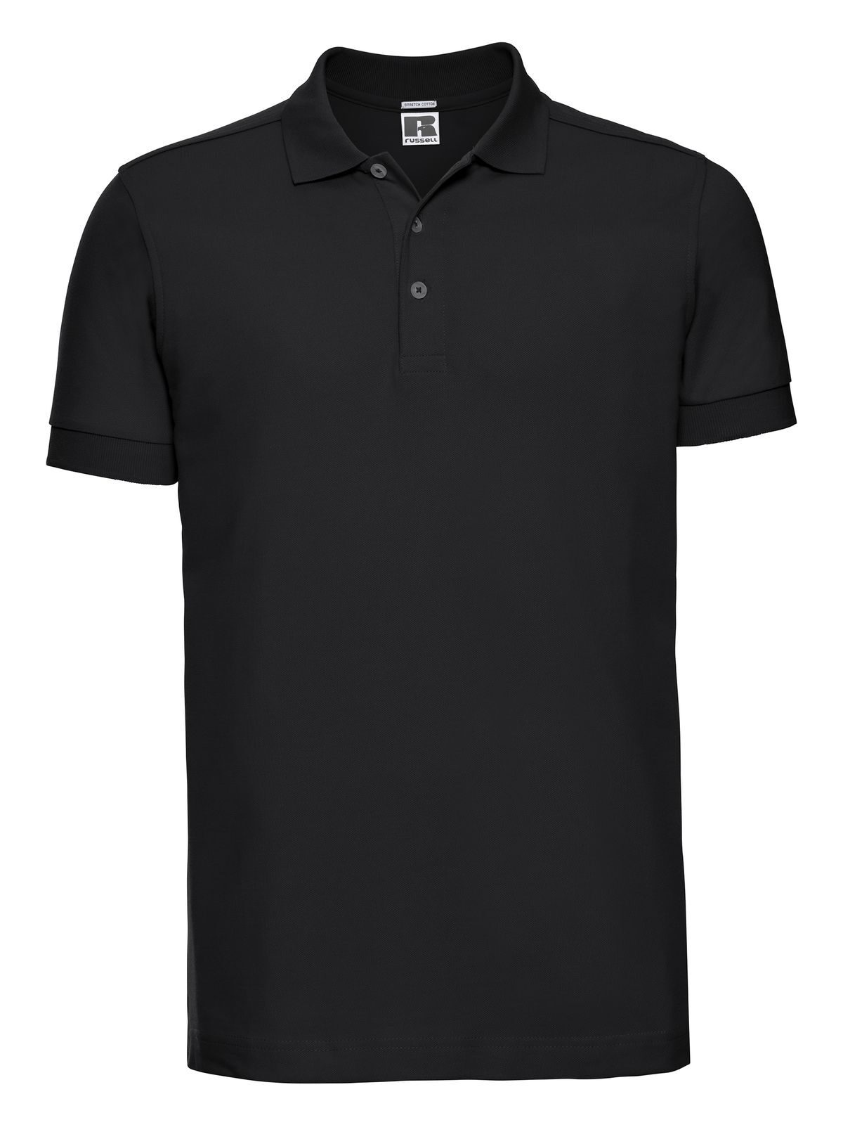 Polo masculina ajustada e elástica - 36 - Preto