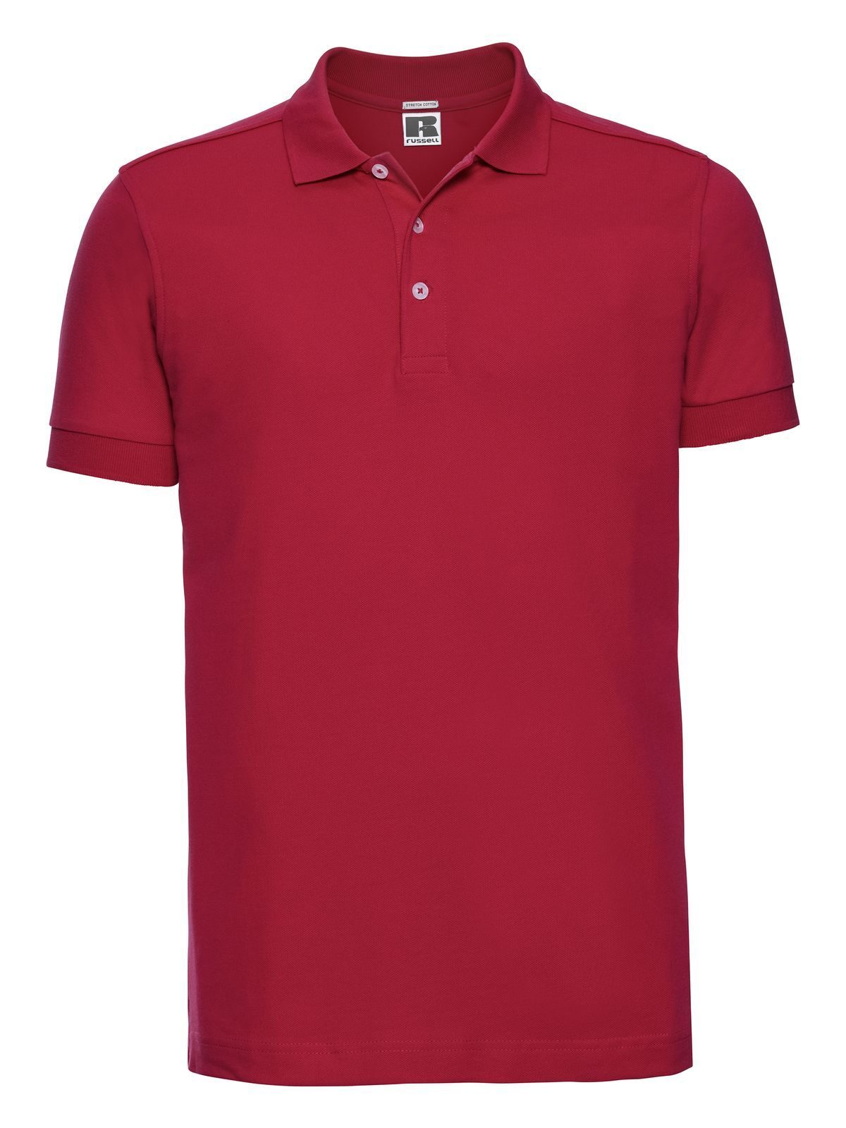 Polo masculina ajustada e elástica - CR - Vermelho clássico