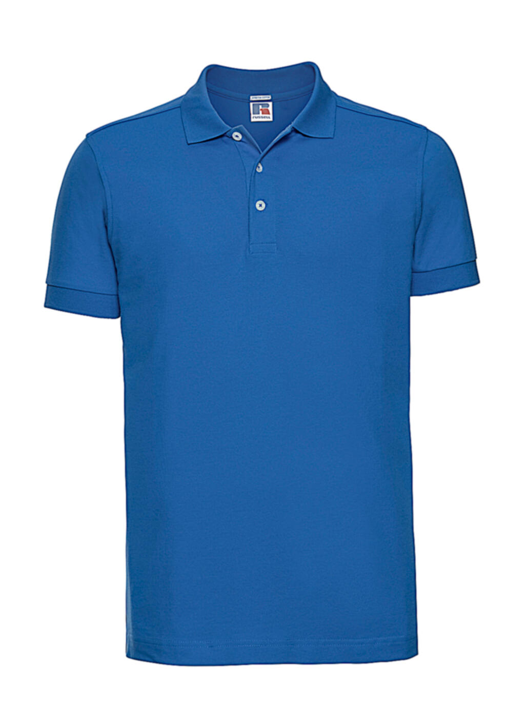 Polo masculina ajustada e elástica - Azure
