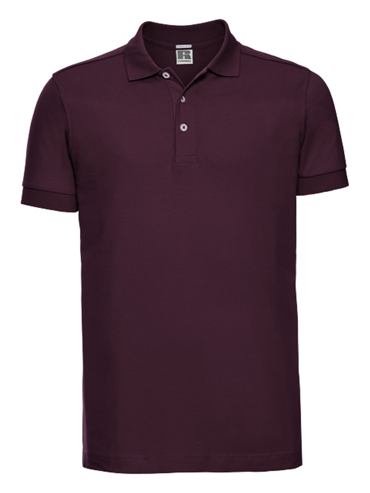 Polo masculina ajustada e elástica - BUR - Borgonha