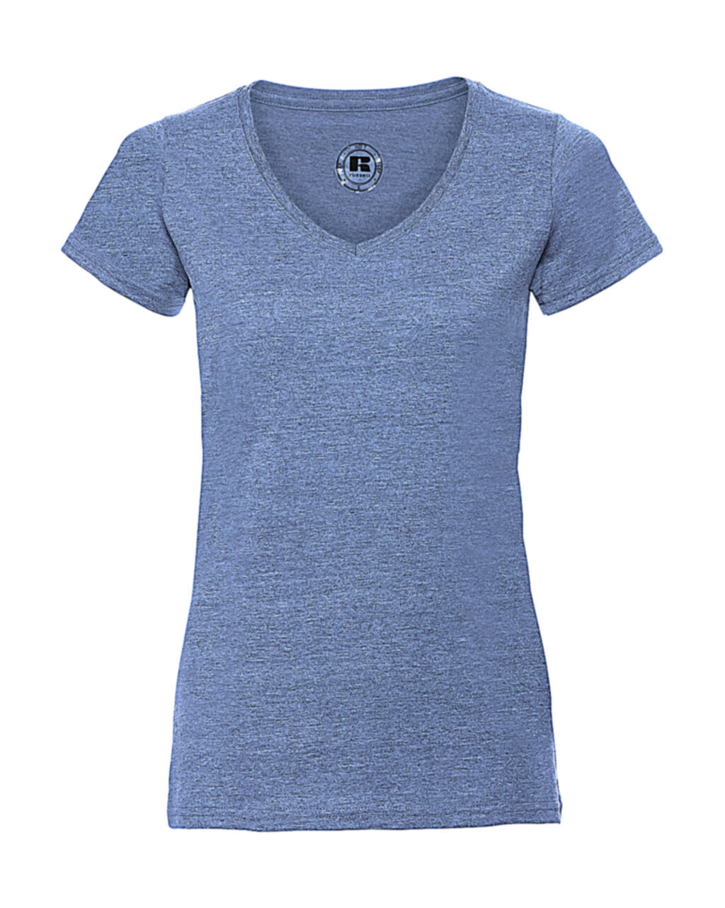 Camiseta feminina HD com decote em V - M3 - Azul Marl