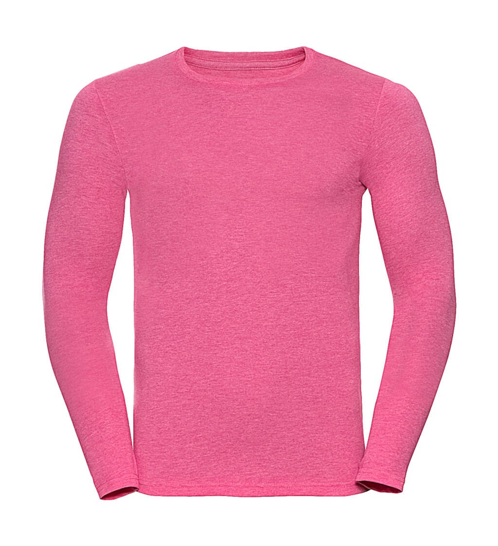 Camiseta masculina de manga comprida HD - 2P - Rosa mesclado